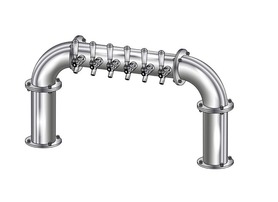 6 TAP(3"OC)POLISHED SS LIONS GATE "U" CH-MX AIR