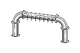 8 TAP(3"OC)POLISHED SS LIONS GATE "U" CH-MX CLD