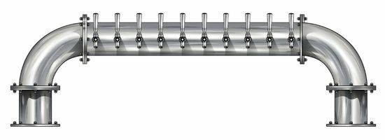 10 TAP BRUSHED SS 6" Dia. GOLDEN GATE "U" TOWER CLD