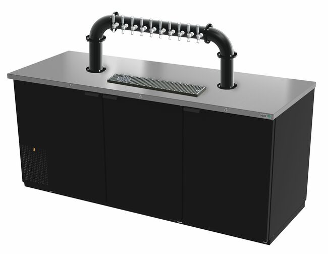 78"- 10 TAP MATTE BLACK LIONS GATE "U" CH-MX CLD SPRAY KIT