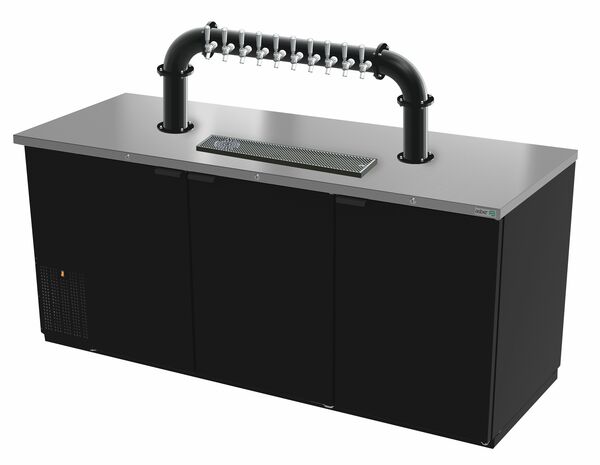 78"- 10 TAP MATTE BLACK LIONS GATE "U" CH-MX CLD SPRAY KIT