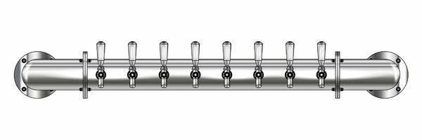 8 TAP(4"OC)POLISHED SS LIONS GATE WM CH-MX CLD