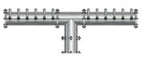 12 TAP BRUSHED SS 6" Dia. EAGLE "T" TOWER GLYCOL COOLED