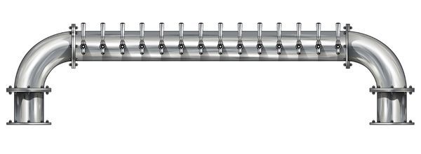 14 TAP BRUSHED SS 6" Dia. GOLDEN GATE "U" TOWER CLD