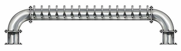 16 TAP BRUSHED SS 6" Dia. GOLDEN GATE "U" TOWER CLD