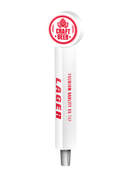 BR-6S 4CP WHITE HOPHEAD TAP HANDLE