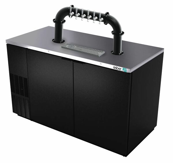 58"- 6 TAP MATTE BLACK LIONS GATE "U" CH-MX CLD SPRAY KIT