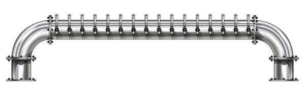 16 TAP POLISHED SS 6" Dia. GOLDEN GATE "U" TOWER CLD