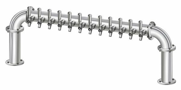 12 TAP 3" DIA. POLISHED SS BRIDGE TOWER GLYCOL CLD - NO TAP