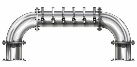 6 TAP POLISHED SS 6" dia. GOLDEN GATE "U" TOWER CLD