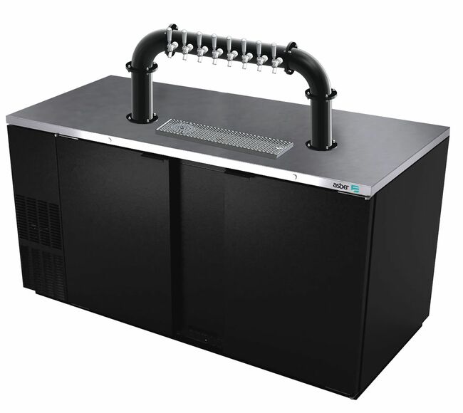 68"- 8 TAP MATTE BLACK LIONS GATE "U" CH-MX CLD SPRAY KIT