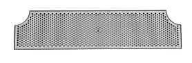 34" x 8"-2 x 6" DIA CUT-OUTS BRUSHED SS DRIP TRAY WITH DRAIN