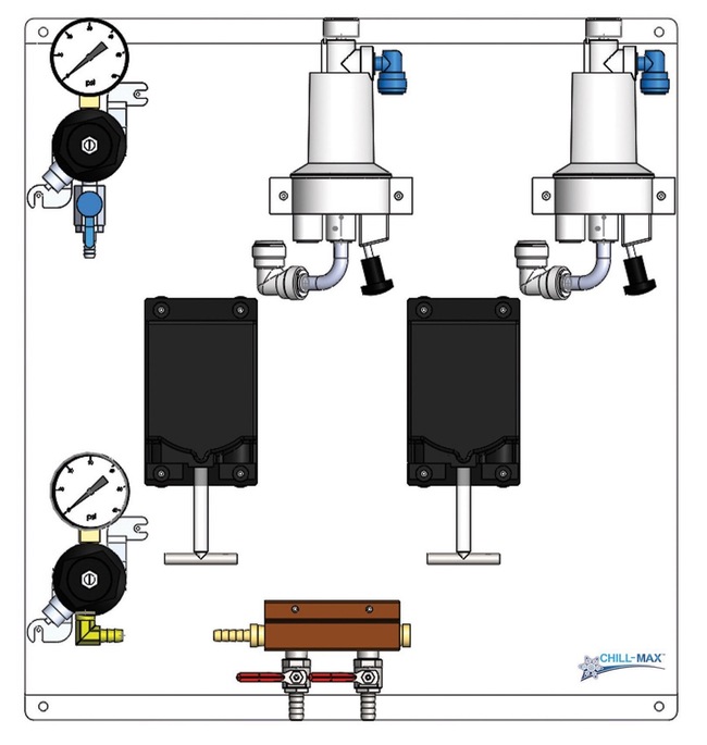 CM 2P TF REG/TF 304SS SMART FOB BEER PUMP PANEL[-RV-BKT]