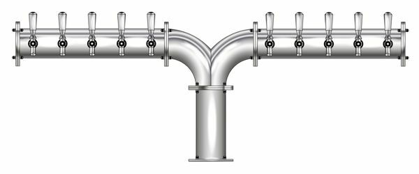 10 TAP(4"OC)POLISHED SS ALBATROSS CH-MX AIR