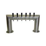 6 TAP BRUSHED SS PASS-THRU TOWER GLYCOL COOLED