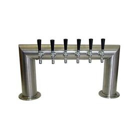 6 TAP BRUSHED SS PASS-THRU TOWER GLYCOL COOLED