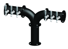 6 TAP(3"OC)MATTE BLACK ALBATROSS "Y" CH-MX CLD