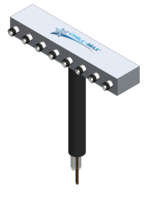 CUSTOM 8 TAP(3"OC) 4"DIA WALL MT-CTR TOP/BOT X CARTRIDGE -GC