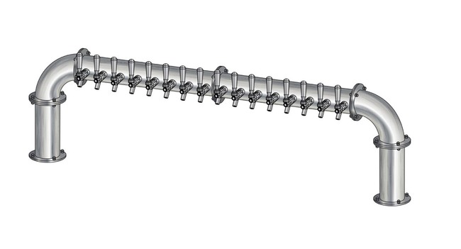 16 TAP(3"OC)BRUSHED SS LIONS GATE "U" CH-MX CLD