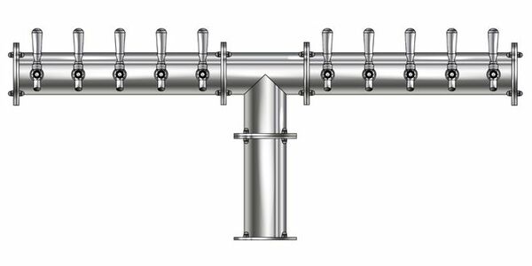 10 TAP(4"OC)POLISHED SS CONDOR "T" CH-MX AIR