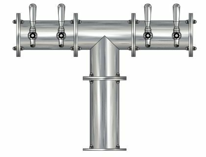 4 TAP(4"OC)BRUSHED SS CONDOR "T" CH-MX CLD