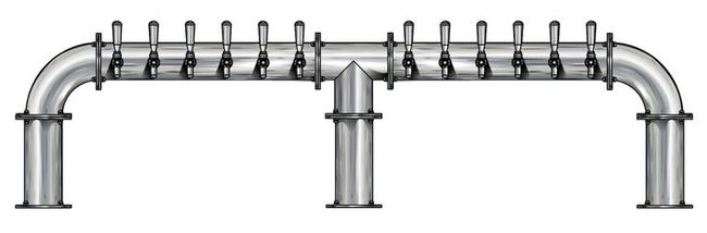 12 TAP(4"OC)BRUSHED SS LIONS GATE 3P CH-MX CLD