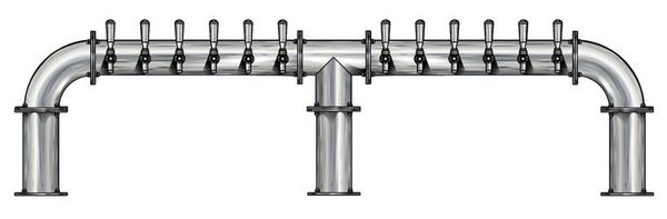 12 TAP(4"OC)BRUSHED SS LIONS GATE 3P CH-MX CLD