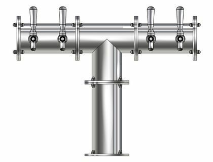 4 TAP(4"OC)POLISHED SS CONDOR "T" CH-MX CLD