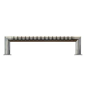 16 TAP  BRUSHED SS PASS-THRU TOWER GLYCOL COOLED