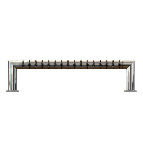 16 TAP  BRUSHED SS PASS-THRU TOWER GLYCOL COOLED