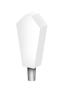 WHITE MINI MAGNUM (CHR) TAP HANDLE