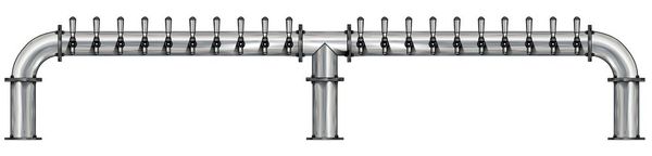 20 TAP(4"OC)BRUSHED SS LIONS GATE 3P CH-MX CLD