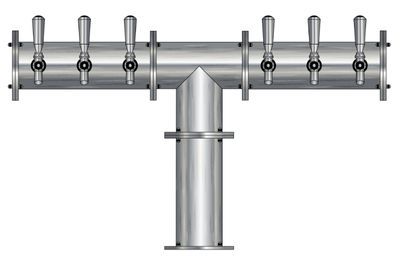 6 TAP(4"OC)BRUSHED SS CONDOR "T" CH-MX CLD