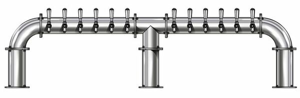 12 TAP(4"OC)POLISHED SS LIONS GATE 3P GLYCOL COOLED
