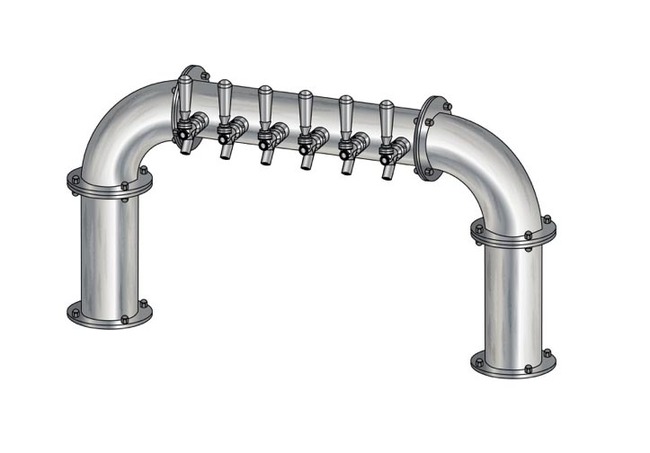 6 TAP(3"OC)BRUSHED SS LIONS GATE "U" CH-MX CLD