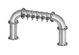 6 TAP(3"OC)BRUSHED SS LIONS GATE "U" CH-MX CLD