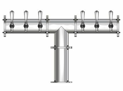 6 TAP(4"OC)POLISHED SS CONDOR "T" CH-MX CLD