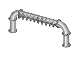 10 TAP(3"OC)BRUSHED SS LIONS GATE "U" CH-MX CLD