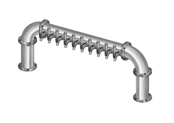 10 TAP(3"OC)BRUSHED SS LIONS GATE "U" CH-MX CLD