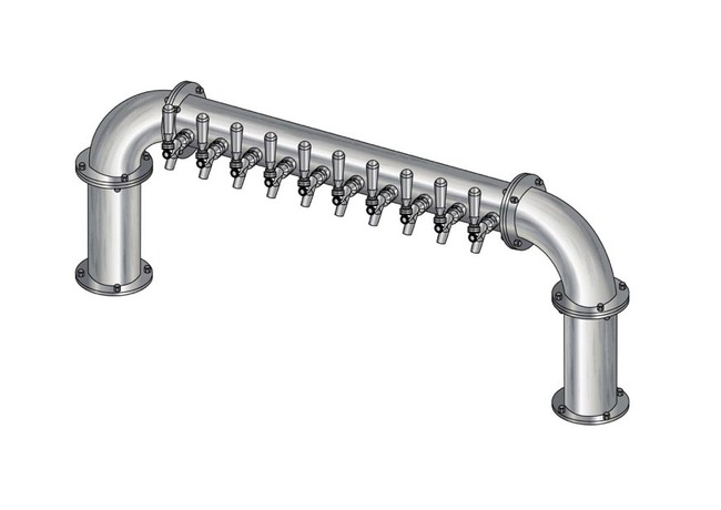 10 TAP(3"OC)BRUSHED SS LIONS GATE "U" CH-MX CLD