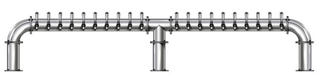 20 TAP(4"OC)POLISHED SS LIONS GATE 3P GLYCOL COOLED
