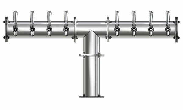 8 TAP(4"OC)POLISHED SS CONDOR "T" CH-MX AIR