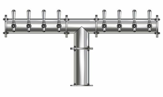 8 TAP(4"OC)POLISHED SS CONDOR "T" CH-MX CLD