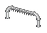 10 TAP(3"OC)BRUSHED SS LIONS GATE "U" CH-MX AIR