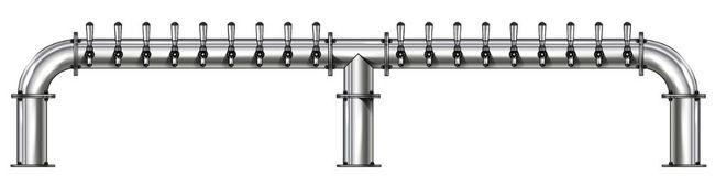 18 TAP(4"OC)POLISHED SS LIONS GATE 3P GLYCOL COOLED