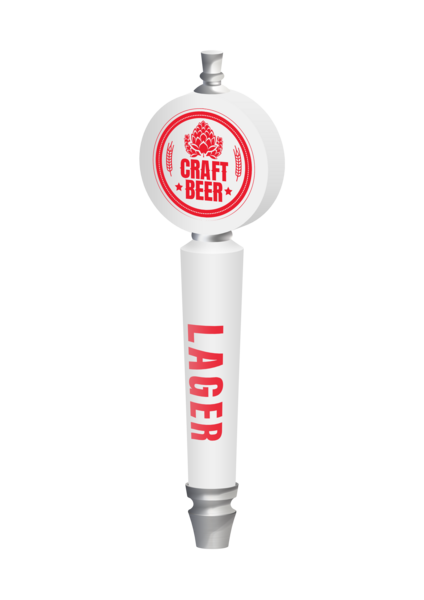 BR-4S 4CP WHT ROUND CONICAL (CHR) TAP HANDLE