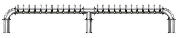 24 TAP(4"OC)POLISHED SS LIONS GATE 3P GLYCOL COOLED