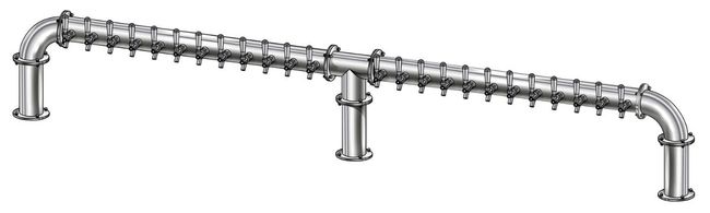 24 TAP(4"OC)POLISHED SS LIONS GATE 3P GLYCOL COOLED