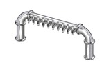 10 TAP(3"OC)POLISHED SS LIONS GATE "U" CH-MX CLD