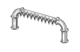 10 TAP(3"OC)POLISHED SS LIONS GATE "U" CH-MX CLD